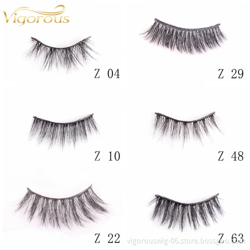 Vendors Private Label Natural 64 Styles False Lash Long Black Synthetic Extension Soft Fake Eyelashes
